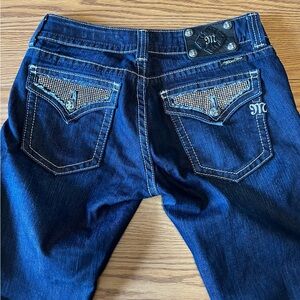 Miss Me rhinestone pocket jeans size 30